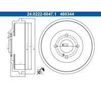 ATE Bremstrommel 24022280471 für Ford
