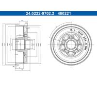 ATE Bremstrommel 24022297022 für DACIA