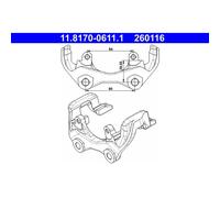 ATE HALTER BREMSSATTEL TRÄGER HINTEN passend für MERCEDES CLS E-KLASSE S-KLASSE