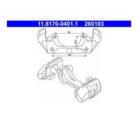 Halter Bremssattel ATE 11.8170-0401.1 für Mercedes-Benz C