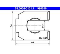 ATE Halter Bremsschlauch 03.5004-0101.1 14
