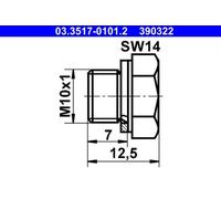 ATE Hauptbremszylinder Verschlussschraube Für VW SEAT AUDI PORSCHE Derby 558631
