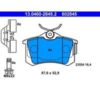 ATE Scheibenbremse Bremsbelagsatz Für RENAULT Avantime Clio III Wind 7701208421