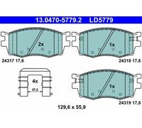 ATE Scheibenbremse Keramik Bremsbelagsatz Für HYUNDAI KIA I20 58101-1GE00