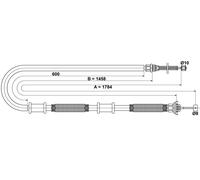 ATE Seilzug, Feststellbremse 24372705592 für Fiat
