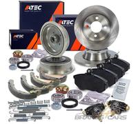 ATEC BREMSENSATZ VORNE + 2x BREMSTROMMEL HINTEN FÜR AUDI 80 B4 1.6 1.9 TDI 2.0