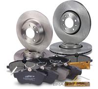 ATEC BREMSSCHEIBEN+BREMSBELÄGE BREMSKLÖTZE VORNE+HINTEN FÜR PEUGEOT EXPERT 07