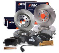 Atec Bremsscheiben + Bremsbeläge Vorne + Hinten [Hersteller-Nr. 40578980] für Audi, VW, Skoda