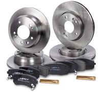 Atec Bremsscheiben + Bremsbeläge Vorne + Hinten [Hersteller-Nr. 40579642] für Hyundai, Kia