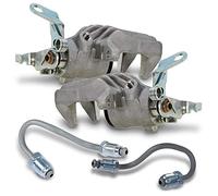 ATEC Germany 2x Bremssattel hinten links und rechts Bremszange ohne Halter Faustsattel, inkl. Bremsrohr Bremsleitung