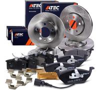 ATEC Germany Bremsenset inkl. Bremsscheiben Vorne Ø 256 mm Belüftet + | Kompatibel mit: AUDI A2, A3, SEAT LEON, TOLEDO II, SKODA FABIA I, FABIA I Combi, FABIA I Praktik, FABIA I Stufenheck