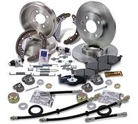 ATEC Germany Bremsenset Vorderachse inkl. Bremsscheiben Ø 239 mm Belüftet + Bremsbeläge Vorne + Bremsbacken Hinten inkl Radlager + Bremstrommel Hinten Kompatibel mit SEAT AROSA (6H1)