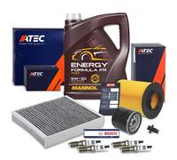 Atec Inspektionspaket Set C + 5l 5W-30 Motoröl [Hersteller-Nr. 41255918] für Ford, Volvo