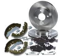 Atec Komplettset Bremsscheiben+Bremsbacken Vorne+Hinten [Hersteller-Nr. 40579711] für Ford, Mazda