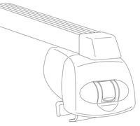 Atera 043137 PKW Dachträger Signo ASR - Reling-Träger für Autos mit offener Dachreling - Stahl 137 cm