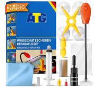 ATG® Praktisches Steinschlag Reparatur Set mit UV-Lampe - Universelles Auto Glas Reparatur Set - Profi Windschutzscheibe Reparaturset - Schnell einfach - Steinschlag Reparaturset Windschutzscheibe