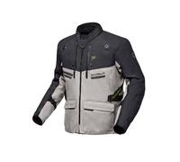 Atlaz Adventure Herren Motorrad Jacke Hellgrau Schwarz, M M hellgrau schwarz