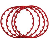 ATTLGR Auto Felgenschutzringe für Tesla Model 3 Model X Model Y Model S,16-21 Zoll Rad Schutzring Kratzfest mit Anti-Kollisionsschutz,Autoreifen Schutzzierring,E/Red-21 inches