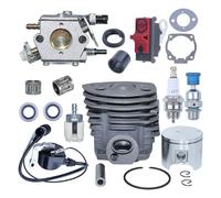 Atunee 46 mm Zylinder und Kolben Set für Husqvarna 55 50 51 Serie, Vergaser Zündspule Kolbensatz Nadellager Serie Zubehör Ersetzt 503609171 032890-11 5032890-14