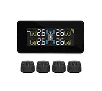 Aublinto Auto Reifendrucküberwachungssystem,Reifendruck Kontrollsystem Wireless Reifendruckmonitor mit Bildschirmanzeige Universell TPMS Solar Reifendruckkontrollsys für Auto, LKW, Wohnmobil