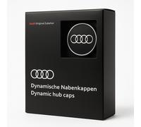 Audi Ringe Dynamische Nabendeckel Felgen Schwarz 60mm Nabenkappen 4M8071006A