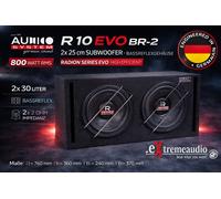 Audio System R 10 EVO BR-2 2x25cm Subwoofer Bassreflexgehäuse 800 Watt RMS NEU
