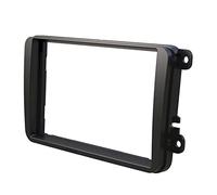 Audioproject A109 - Autoradio Radioblende 2 DIN ISO kompatibel mit VW Golf 5 Golf 6 Caddy Touran Tiguan Passat 3C Polo 6R Skoda Octavia SEAT Blende Doppel DIN Soft Touch schwarz