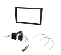 Audioproject A386-10 - Autoradio Radioblende Set 2 DIN kompatibel für Opel Agila Astra Corsa C Combo Omega Vectra Meriva Vivaro Zafira Suzuki Ignis Radio Adapter Antennenadapter Entriegelung schwarz