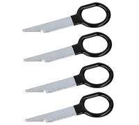 Audioproject A390-4 Stück Set gummiertes Autoradio Entriegelungswerkzeug Ausbauwerkzeug kompatibel für VW Audi Seat Skoda Mercedes Benz A3 A4 T5 Golf 2 DIN Auto Radio Entriegelung Werkzeug