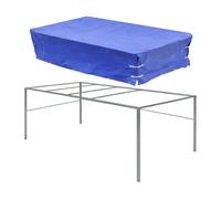 Aufbau für PKW Anhänger 2er Set kompatibel mit STEMA BASIC 750 mit Anhänger Plane Hochplane aus Polyester 500 g/m² mit Gummigurt Ösen Schnallen