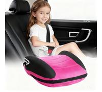 Aufblasbare Sitzerhöhung Auto Kinder Tragbar Rückenfreie Autositzkissen Booster Sitz Reisefreundlich Bequem Komfortable Autositz Risers Für Kleinkind (Rosa)