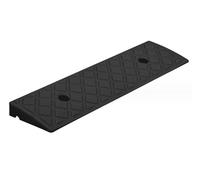Auffahrrampe 49x13x3 cm | Bordsteinrampe | Auffahrkeil | Rollstuhlrampe | Schwellenrampe für Motorrad, Auto, Rollstuhl, Anhänger, Schubkarre | Auffahrhilfe - Plastikrampe | Türschwellenrampe schwarz