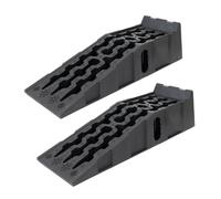 2x Auffahrrampe mit Überfahrstopper 90 x 28 x 22 cm 5 t Traglast Kunststoff A...