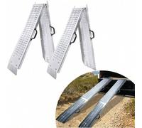 Auffahrrampe, Klappbar Rollstuhlrampe, Bordsteinrampe, Rampe 400 kg max Faltrampe für Anhänger, Treppe, Pkw, Motorrad (2 Stück)