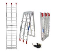 TRUTZHOLM 1 x Auffahrrampe klappbar 180 cm Traglast 340 kg Alu grau Riffelsta...