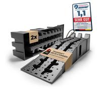 GENTOR Auffahrrampe PKW - [2er Set] Auffahrrampen für maximalen Halt bis zu 5t - Hochbelastbare Laderampe Rampe für Auto, Wohnmobil, SUV