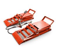 Auffahrrampen Radheber hydraulisch Höhenverstellbar für Auto KFZ Rot 2x BITUXX