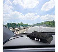 Aufkleben Auto Armaturenbrett Uhr Thermometer Solarbetrieben Uhr 24 Stunden Nach