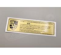 Aufkleber Einstellung Zündzeitpunkt für Porsche 928 92800610300