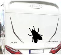 Aufkleber Fliege 60x47cm S91A schwarz matt - Bus Womo LKW PKW Wand Wohnwagen