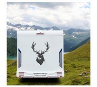 Aufkleber Hirsch Wohnmobil Geweih Kopf