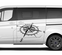 Aufkleber Kompass Windrose 90 x 60 cmCamper Wohnmobil Dekor Auto Sticker A-14