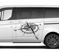 Aufkleber Kompass Windrose Camper 90 x 60 cm Wohnmobil Dekor Auto Sticker A-13