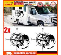 Aufkleber Kompass Windrose für Camper, Wohnmobil, Wohnwagen Fahrzeug.