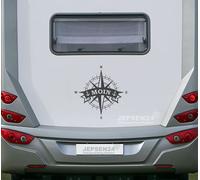 Aufkleber Kompass Windrose Moin 55cm CW011 für Wohnmobil Wohnwagen Bus Wand