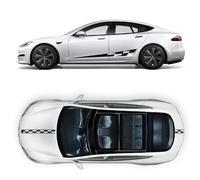 Aufkleber Komplettset Racing Flag Tesla Model S