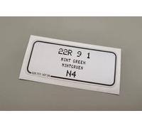 Aufkleber Mintgrün - Porsche Farbcode 22R