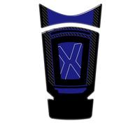 Aufkleber Motorrad Tankdeckel Kompatibel Mit Yamaha Für XMax 300 125 2023 2024 2025 2026 3D Harz Motorrad Tankpad Schutzaufkleber Kit Zubehör(Blue)