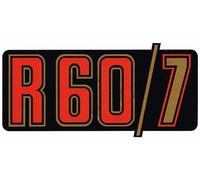 Aufkleber R 60/7 für BMW R 60 /7 ; R60/7 Emblem rot - gold f. Seitendeckel neu