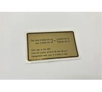 Aufkleber Reifendruck Porsche 928 US-Modell 80-84 - 92800650800